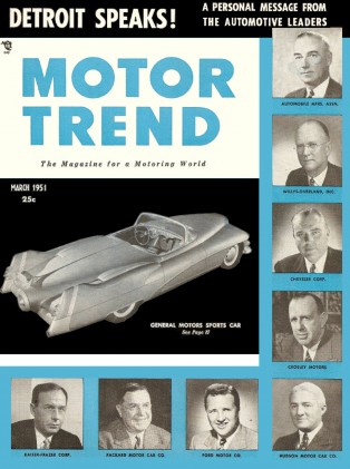 MOTOR TREND 1951 MAR Vol 3 No 3 - CANNONBALL, HORNET, LE SABRE, CROSLEY SS